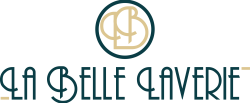 1. Logo doré + La Belle Laverie bleue - 2lignes